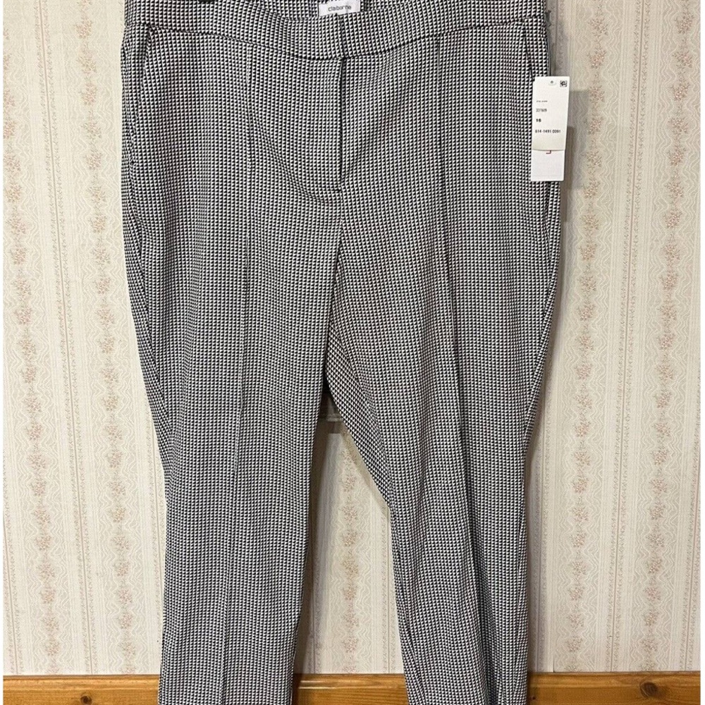 Liz Claiborne Black and White Patterned Trousers